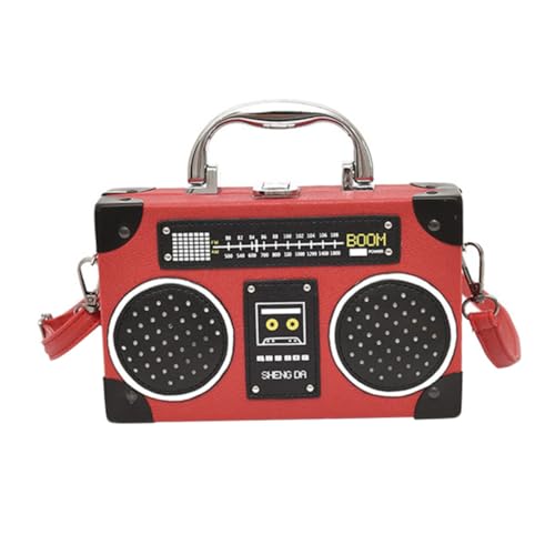 DIKACA Damen Schultertasche Rote Einzelschulter Tasche Freizeit Umhängetasche Modisch Große Kapazität Alltag Shopping Party von DIKACA