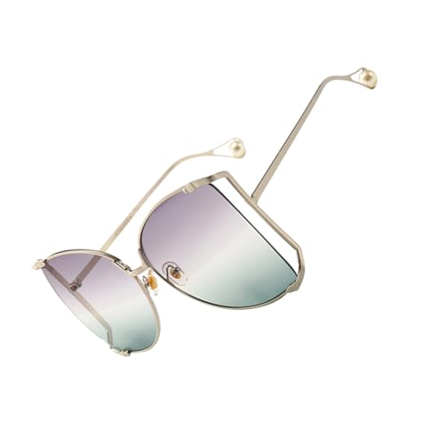 DIKACA Damen Sonnenbrille aus Metall mit Modischem Design Leichter Partybrille in Silber-grün Dekorative Eyewear für Frauen Robust und Stilvoll für Outdoor und Festveranstaltungen DIKACA Damen Sonnenbrille aus Metall mit Modischem Design Leichter Partybrille in Silber-grün Dekorative Eyewear für Frauen Robust und Stilvoll für Outdoor und Festveranstaltungen von DIKACA