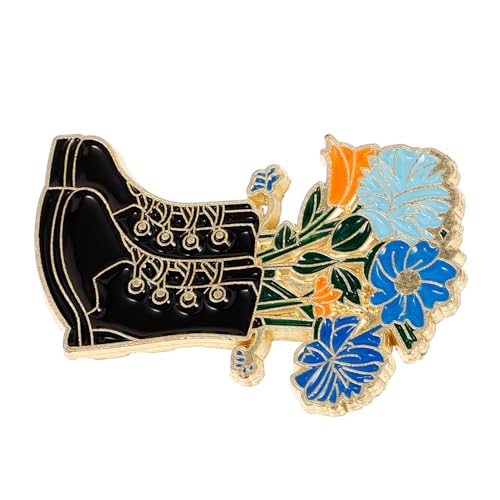 DIKACA Elegante Boots Blumen Brosche Metall Anstecknadel für Kleidung Damen Modisches Accessoire für Jacken Taschen und Schals Vielseitige Dekorative Kleidung Lapel Pin von DIKACA