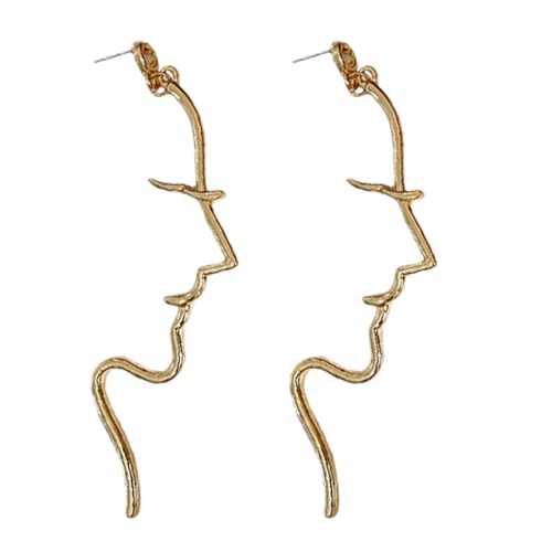 DIKACA Elegante Damen Ohrhänger Abstrakte Gesichtslinien Modische Leichte Ohrstecker aus Hochwertiger Legierung als Geschenk für Frauen Mädchen Weihnachten Geburtstag DIKACA Elegante Damen Ohrhänger Abstrakte Gesichtslinien Modische Leichte Ohrstecker aus Hochwertiger Legierung als Geschenk für Frauen Mädchen Weihnachten Geburtstag von DIKACA