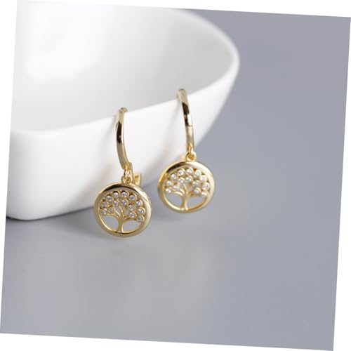 DIKACA Elegante Goldene Ohrhänger mit Lebensbaum design Sterling Silber Modische Zarte Ohrstecker für Damen Komfortabel und Vielseitig für Party Hochzeit und Alltag Geeignet DIKACA Elegante Goldene Ohrhänger mit Lebensbaum design Sterling Silber Modische Zarte Ohrstecker für Damen Komfortabel und Vielseitig für Party Hochzeit und Alltag Geeignet von DIKACA