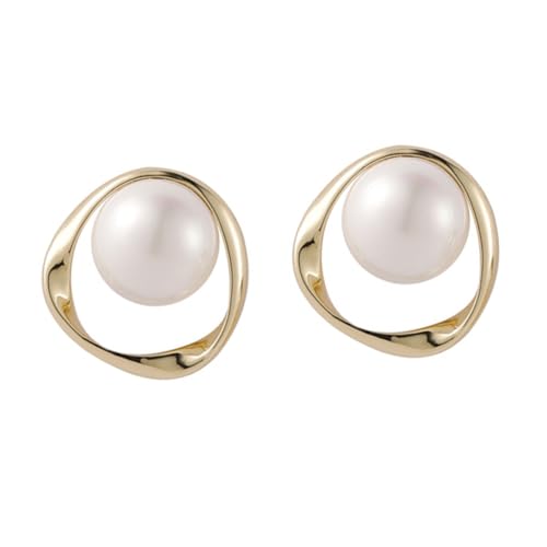 DIKACA Elegante Perlenohrringe Ohrstecker Damen Schmuck Klassisch Vintage Stil Leicht Tragbar für Party Tanzauftritte und Alltag von DIKACA