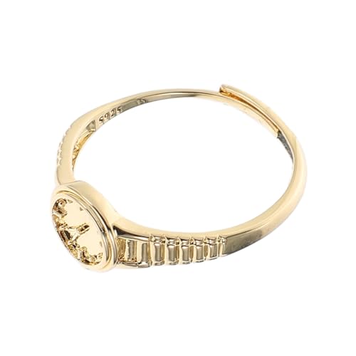 DIKACA Eleganter Damen Ringuhr mit Offenem Verstellbarem Design Goldfarbener Mini-Uhr Schmuck Stilvoller Zeitschmuck für Frauen Komfortabel und Zeitlos für Besondere Anlässe von DIKACA