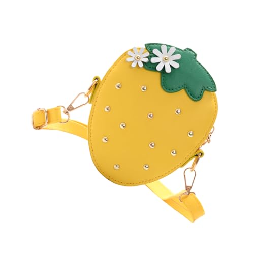 DIKACA Erdbeer Umhängetasche Klein Süß Einfache Schultertasche Mädchen Reise Shopping Praktische Münzgeldbörse Geschenk von DIKACA