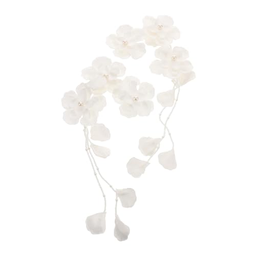 DIKACA Ethereale Blumen Ohrmanschette für Frauen Romantischer Hochzeits Kopfschmuck Stabiles Bequemes Elfen Design für Braut Fotoshootings und Festliche Anlässe von DIKACA