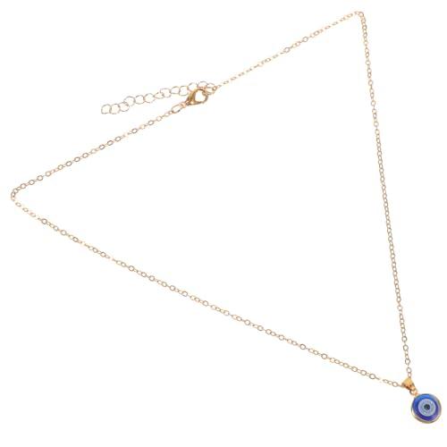 DIKACA Evil Eye Amulett Halskette Türkischer Schutz Anhänger mit Blauem Auge Vergoldete Kette Vielseitig Tragbar als Hals oder Armband Glücksbringer und Schutzsymbol für Damen von DIKACA