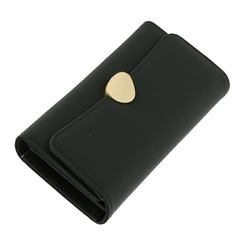 DIKACA Faltbare Damen Geldbörse Lang Portemonnaie mit Münzfach Kartenfach Grün Litchimuster Kleine Handtasche Kompakt und Robust für Alltag und Freizeit DIKACA Faltbare Damen Geldbörse Lang Portemonnaie mit Münzfach Kartenfach Grün Litchimuster Kleine Handtasche Kompakt und Robust für Alltag und Freizeit von DIKACA