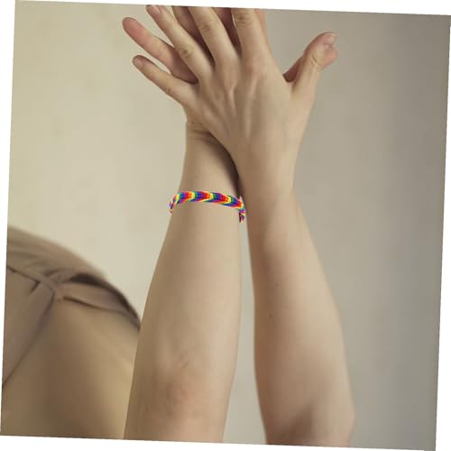 DIKACA Farbenfrohes Geflochtenes Armband Unisex Kreatives Handgelenk accessoire Modisches Langlebiges Schmuckstück für Damen und Herren Vielseitiges Auffälliges Wristband von DIKACA