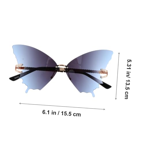 DIKACA Farbschärfe Sonnenbrille trendige sonnenbrille halbrandlose polarisierte damen Gläser übergroße verspiegelte faltbare von DIKACA