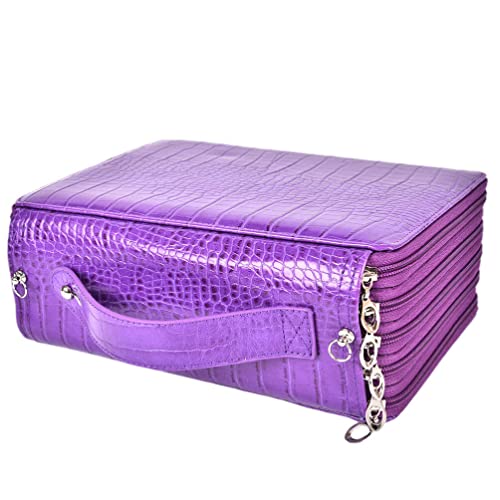 DIKACA Federmäppchen Mit Großem Fassungsvermögen Tasche Für Zeichenstifte Stift-Organizer-etui Schreibwarenhalter Stiftetui Bleistift Violett Mehrfarbig Student Kosmetiktasche Polyester von DIKACA