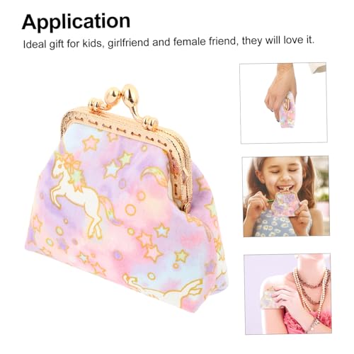 DIKACA Geldbörse Damen Einhorn Design Wasserdichtes Münzfach Kosmetiktasche Leicht Tragbar für Karten und Kleingeld von DIKACA