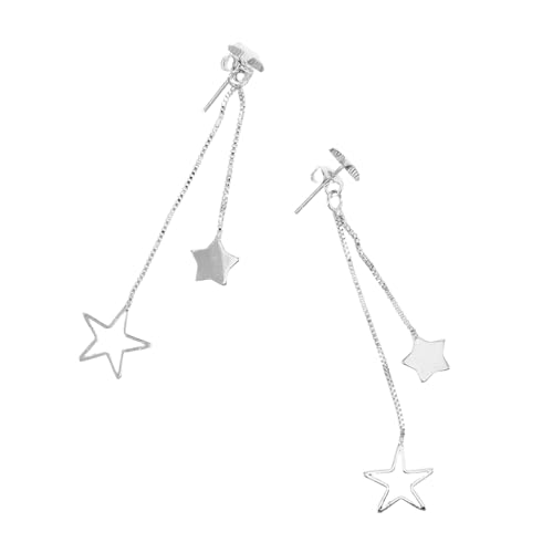 DIKACA Geometrische Stern Ohrringe mit Langen Quasten Damen Ohrhänger aus Langlebigem Sicherer Sitz Ausgefallenes Design für Alltag und Besondere Anlässe von DIKACA