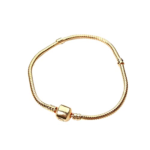 DIKACA Goldenes Schlangenarmband aus Legierung Modisches Leichtes Damenarmband mit Glatter Oberfläche Charmantes DIY Schmuckstück für Alltag Party und Geschenk von DIKACA