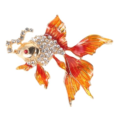 DIKACA Goldfisch Brosche Damen Anstecknadel aus Dekorative Tierbrosche für Kleid Pullover Schal Geeignet für Feier Party und Alltag Modisches Accessoire für Frauen von DIKACA