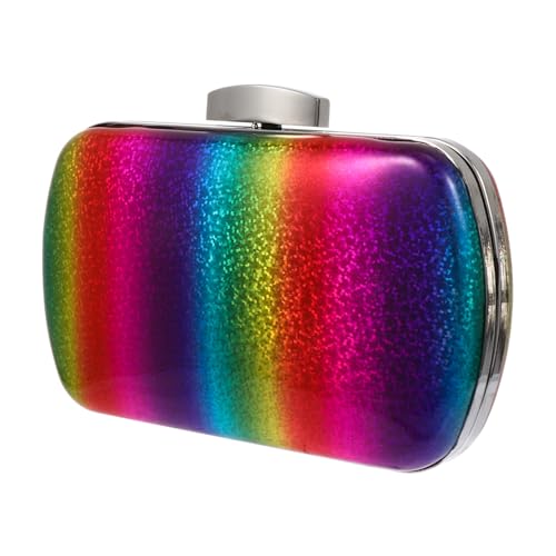 DIKACA Gradient Farbverlauf Damen Clutch Bag PU Handtasche Elegant Abendtasche für Hochzeit Party Vielseitige Umhängetasche Modisch und Praktisch mit Einfachem Schnappverschluss von DIKACA