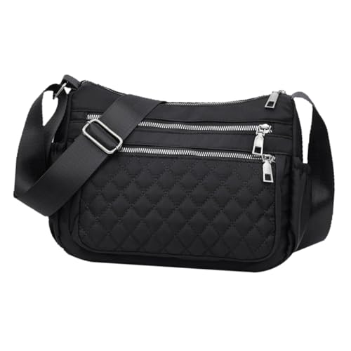 DIKACA Große Kapazität Damen Umhängetasche aus Canvas Leicht und Robust Verstellbarer Schultergurt Crossbody Bag für Alltag und Freizeit mit Reißverschluss Sicher und Vielseitig von DIKACA