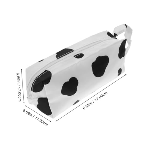 DIKACA Großes Federmäppchen Kuhmuster Niedliche Stifttasche mit Reißverschluss Große Kapazität Schreibwarenbeutel für Schüler Lehrer Künstler und Bürobedarf Tragbares Kulturbeutel Design von DIKACA