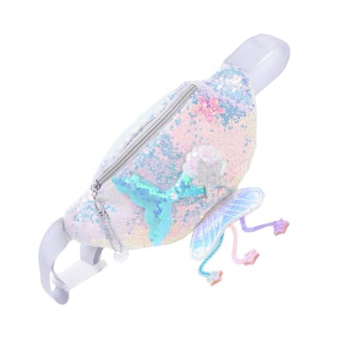 DIKACA Gürteltasche mit Glitzernden Pailletten Meerjungfrau Motiv Hüfttasche für Mädchen Verstellbar Modisch Cartoon Bauchtasche für Freizeit Reisen Shopping von DIKACA
