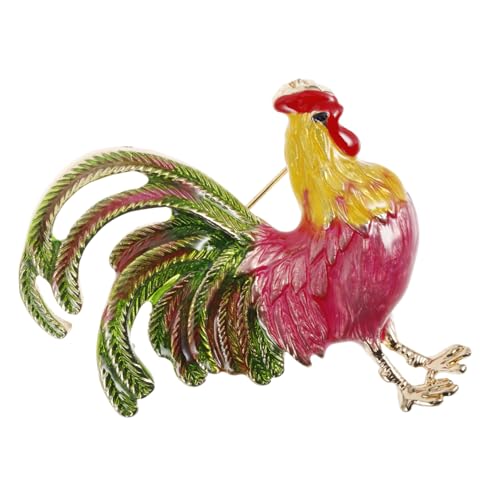 DIKACA Hahnbrosche Damen Alloy Anstecknadel für Kleidung Rucksack Hüte Jacken Brosche Pin Kreatives Design Modisches Accessoire von DIKACA