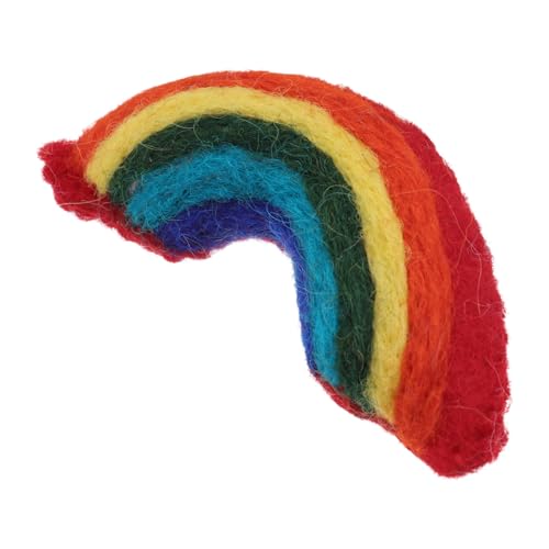 DIKACA Handgefertigte Brosche Regenbogenmuster Dekorative Anstecknadel Einzigartige Kleidungsschmuck Modische Bunte Brosche für Damen Stilvolles Accessoire für Alltag und Geschenk von DIKACA