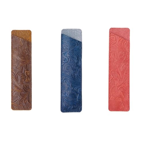 DIKACA Handgefertigtes Echtes Leder Stiftetui mit Gravur Praktisches Federmäppchen für Schule und Büro Tragbare Stiftetasche in Kaffee Farbton Sicherer Schutz und Elegantes Design von DIKACA