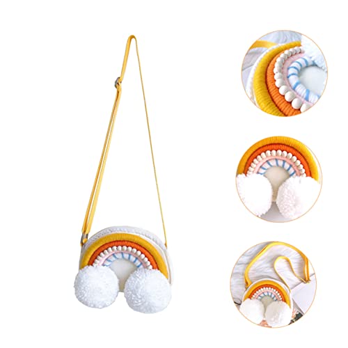 DIKACA Handtasche Regenbogen Crossbody Umhängetasche Zipper Verschluss Leicht Tragbar Wand Hängende Aufbewahrungstasche für Kleinkinder von DIKACA