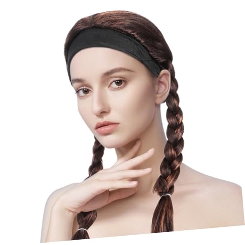 DIKACA Headband-perücke für Damen Lange Gerade Synthetische Haare mit Natürlichem Mittelscheitel Atmungsaktiv und Leicht für Alltag Party Cosplay und Besondere Anlässe Mischfarbe von DIKACA