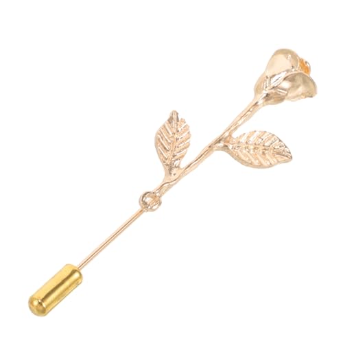 DIKACA Herren Anstecknadel Blütenform Vintage Brosche für Kleine Anzüge Goldfarbene Kragenbrosche mit Vielseitigem Einsteck Pin Langlebig und Farbbeständig Stilvolles Accessoire für Hemd von DIKACA