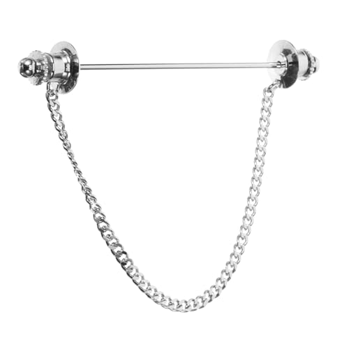 DIKACA Herren Kragenbrosche mit Kette Dekorative Metall Kragenklammer für Hemd und Krawatte Stilvolle Anzug Brosche für Party Feier Business und Alltag Robustes Design Vielseitig von DIKACA