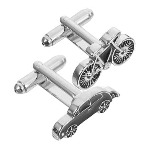 DIKACA Herren Manschettenknöpfe Auto Fahrrad Motiv aus Langlebiger Legierung Tropfenlackiert Modisch für Anzug Hemden Hochzeit Business Events Zubehör von DIKACA