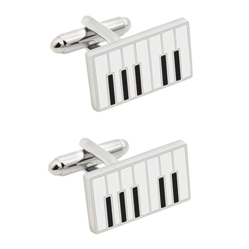 DIKACA Herren Manschettenknöpfe Piano Design aus Klassische Business Cufflinks für Hemd Hochzeit Konzert und Formelle Anlässe Edle Sleeve Cuff Links von DIKACA