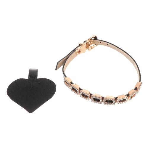 DIKACA High Heels Riemen mit Strass Selbstklebende Fersenkissen und Schuhschnürsenkel Verstellbare Anti rutsch Schuhriemen für Damen Elegante Schuhdekoration Schwarz Glänzend von DIKACA