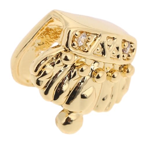 DIKACA Hip Hop Gold Grill Krone Einzelner Zahn Fake Grill Leicht Komfortabel Rapper Party Schmuck Für Männer Frauen Cosplay Zubehör von DIKACA
