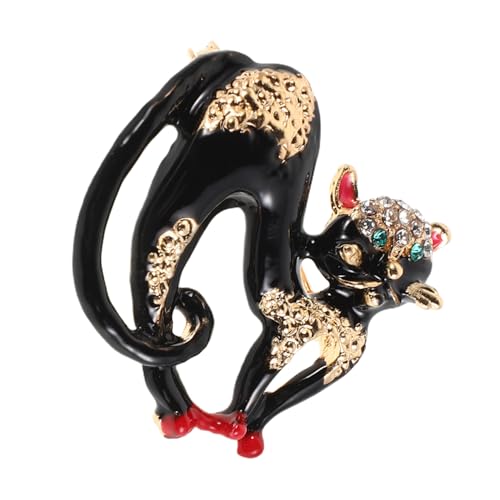 DIKACA Katzen Brosche aus robustem Legierungsmetall Modischer Anstecker mit glatter Oberfläche Vielseitiges Accessoire für Anzüge Shirts Rucksäcke für Partys und Business Events von DIKACA