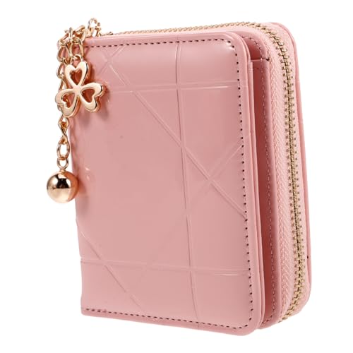 DIKACA Kleine Gesteppte PU Geldbörse Damen mit Reißverschluss Münzfach Kartenfächer Kompakte Clutch Multifunktional Sicher für Alltag und Reisen von DIKACA