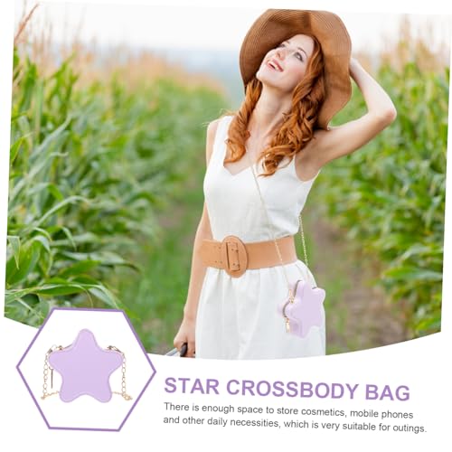 DIKACA Kleine Stern umhängetasche für Frauen und Mädchen Leichte Crossbody Bag mit Kette Kompakte Schultertasche für Alltag und Vielseitige Nutzung Modisches Design in Violett für von DIKACA