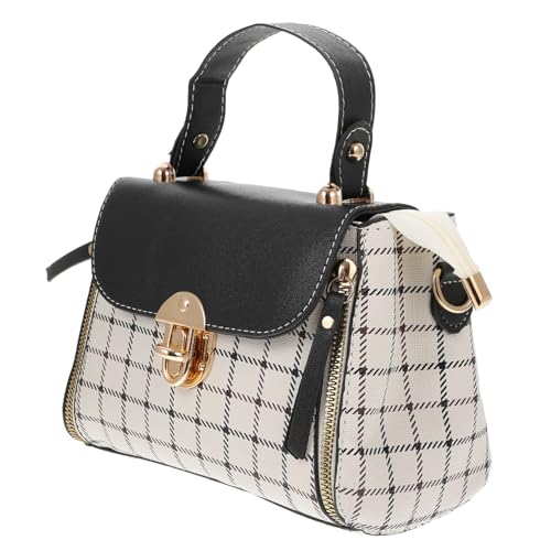 DIKACA Koreanische Damen Schultertasche Leichte Modische Umhängetasche mit Quadratischem Karomuster Tragbare Crossbody Bag für Arbeit Reisen und Freizeit Stilvoller Begleiter für Alltag von DIKACA