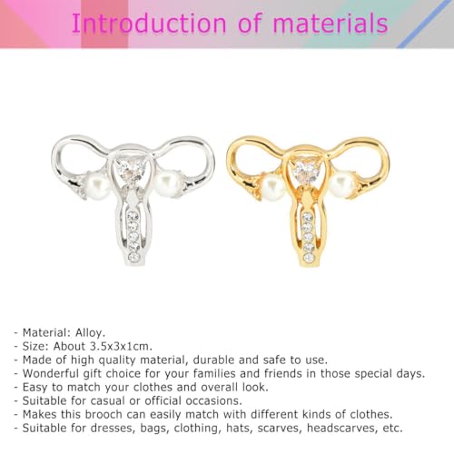 DIKACA Kreative Uterus brosche aus Legierung Modisches Brustnadel accessoire für Damen und Mädchen Vielseitig für Kleidung Taschen Hüte Eleganter Schmuck in Gold Geschenk für Besondere von DIKACA