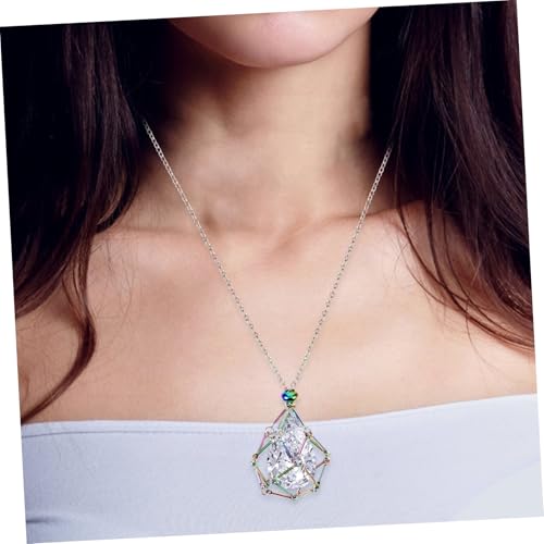 DIKACA Kristallanhänger Leerer Steinhalter Metallkäfig Verstellbare Halskette DIY Schmuckanhänger Natursteinhalter für Damen und Mädchen von DIKACA