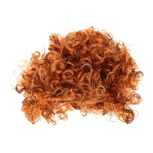 DIKACA Kurze Afro Lockenperücke Damen Realistische Kleine Locken Elastisches Design Atmungsaktiv Passend Angenehm Vielseitig für Kostümpartys Bühnenauftritte und Alltag Pflegeleicht von DIKACA