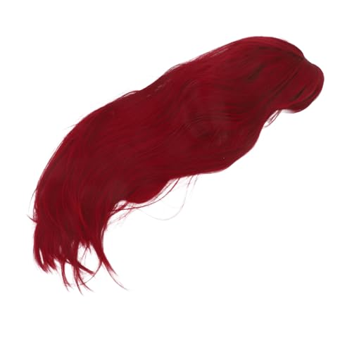 DIKACA Lange Gerade Synthetische Perücke für Frauen Weinrot Atmungsaktiv und Leicht Natürlich Aussehendes Haar Vielseitig Stylbar für Cosplay Halloween Party und Alltag Passend für von DIKACA