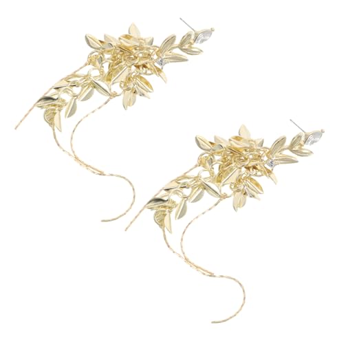 DIKACA Lange Ohrhänger Damen Gold Stilvolle Quasten Ohrringe mit Weizenblatt Design Leichte Metall Ohrringe für Festliche Anlässe und Schicke Outfits DIKACA Lange Ohrhänger Damen Gold Stilvolle Quasten Ohrringe mit Weizenblatt Design Leichte Metall Ohrringe für Festliche Anlässe und Schicke Outfits von DIKACA