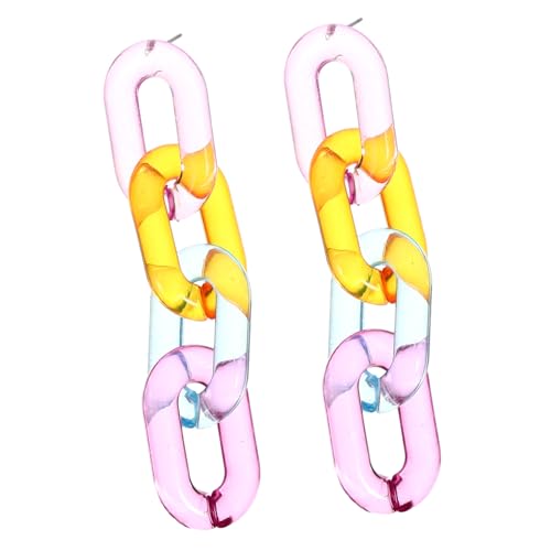 DIKACA Lange Paperclip Ohrstecker Kette Leichte Acryl Link Chain Drop Ohrringe Modische Statement Schmuck für Damen und Mädchen Vielseitig für Alltag Party und Festliche Anlässe DIKACA Lange Paperclip Ohrstecker Kette Leichte Acryl Link Chain Drop Ohrringe Modische Statement Schmuck für Damen und Mädchen Vielseitig für Alltag Party und Festliche Anlässe von DIKACA