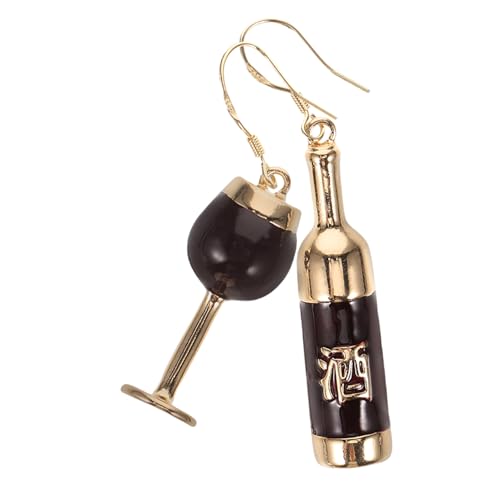 DIKACA Leichte Langlebige Dangle Ohrringe aus Legiertem Material Rotes Weinglas und Weinflasche Design Modische Ohrhänger für Frauen Bequem Tragbar und Hautfreundlich Auffälliger Schmuck DIKACA Leichte Langlebige Dangle Ohrringe aus Legiertem Material Rotes Weinglas und Weinflasche Design Modische Ohrhänger für Frauen Bequem Tragbar und Hautfreundlich Auffälliger Schmuck von DIKACA