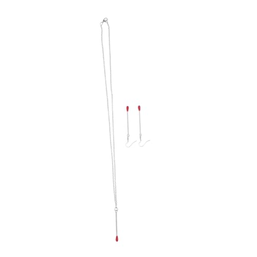 DIKACA Leichtes Matchstick Schmuckset Ohrhänger und Halskette Quirliges Modernes Design für Damen Langlebiges Vielseitiges Accessoire für Alltag und Festliche Anlässe von DIKACA