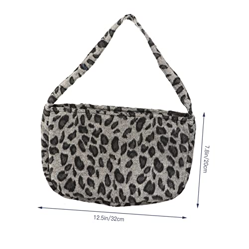 DIKACA Leopard Print Damen Handtasche Armpit Bag Leicht Vintage Schultertasche Modisch für Alltag Arbeit Shopping von DIKACA