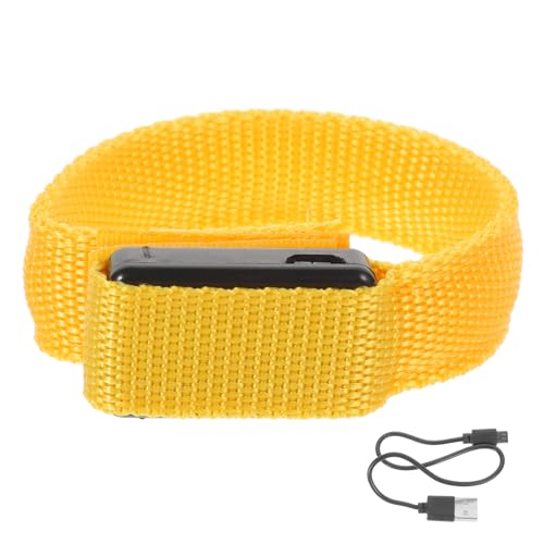 DIKACA Leuchtarmband Tragbare LED USB Festivalarmbänder Wiederaufladbare Leuchtende UV Armbänder Fluoreszierendes Armband Blinkende Armbänder Eventarmbänder Gelber Stoff DIKACA Leuchtarmband Tragbare LED USB Festivalarmbänder Wiederaufladbare Leuchtende UV Armbänder Fluoreszierendes Armband Blinkende Armbänder Eventarmbänder Gelber Stoff von DIKACA