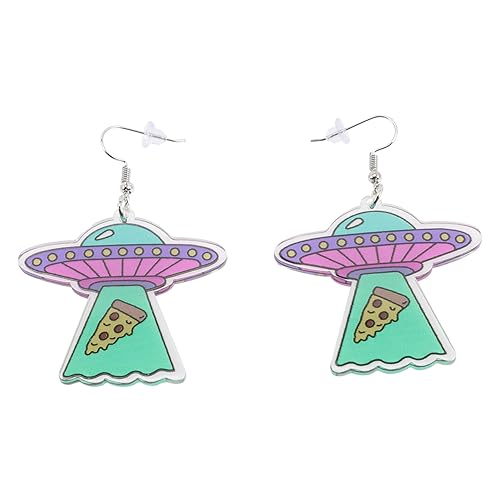 DIKACA Lustige Damen Ohrhänger aus Hochwertigem Acryl Leichte Drop Earrings für Teenager Mädchen Allergiefreie Langlebige Weltraum Ufo Dangle Ohrringe für Alltag Party Dating DIKACA Lustige Damen Ohrhänger aus Hochwertigem Acryl Leichte Drop Earrings für Teenager Mädchen Allergiefreie Langlebige Weltraum Ufo Dangle Ohrringe für Alltag Party Dating von DIKACA