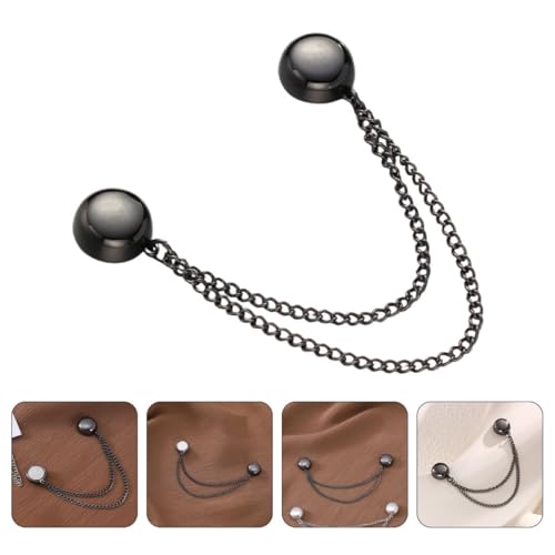 DIKACA Magnetische Brosche mit Kette Eleganter Schalclip mit Unsichtbarem Magnetverschluss Vielseitiger Hijab Pin für Sicheren Halt von Kleidung und Schals Modisches Accessoire für Damen von DIKACA