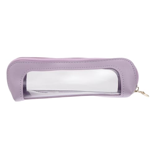 DIKACA Make-up Pinsel Organizer Tasche Transparent mit Reißverschluss Kompakte Make-up Tasche für Eyeliner Lidschatten und Lippenstift Tragbarer Kosmetik Organizer für Reisen und Alltag von DIKACA